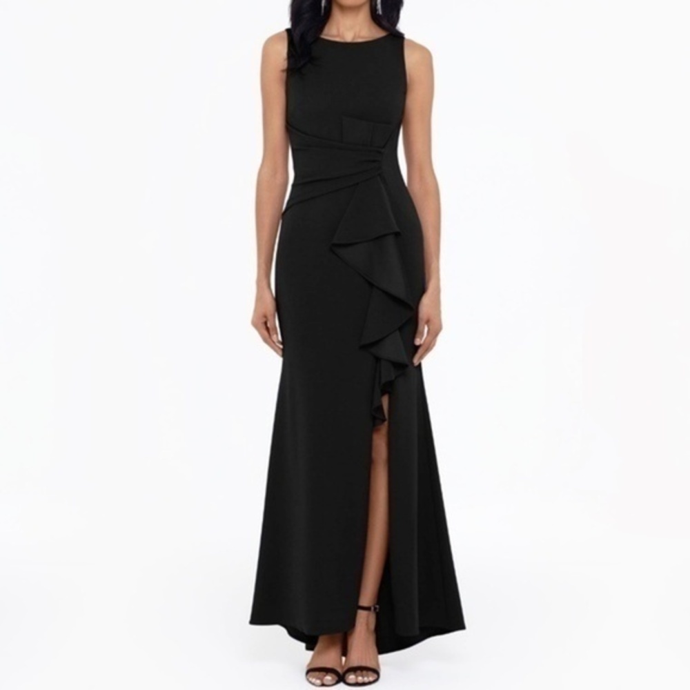 Betsy & Adam. Side-Ruffled Gown‎